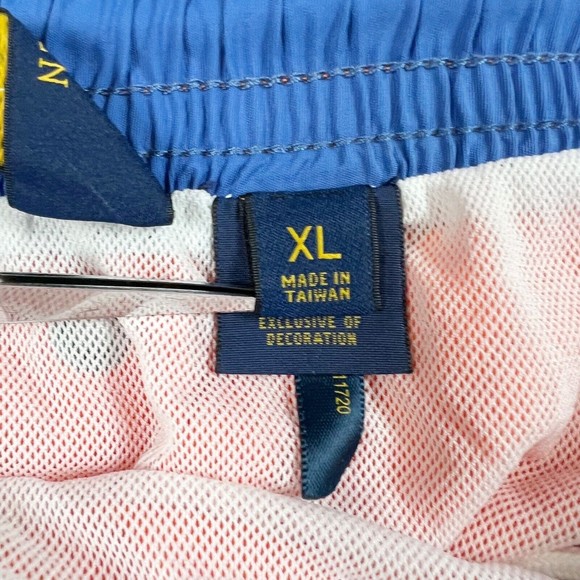 Polo Ralph Lauren Lined Swim Trunks Men XL Orange w Blue Pony Drawstring EUC!! - Picture 8 of 12